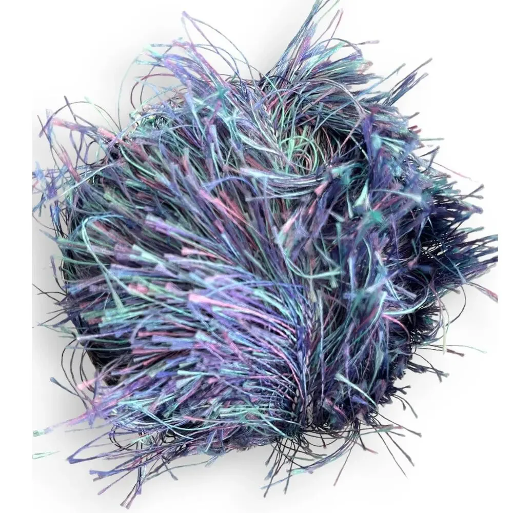3 skeins Filati FF PARK Eyelash Yarn | 36 Blue Lavender | Made in Italy - Picture 4 of 7